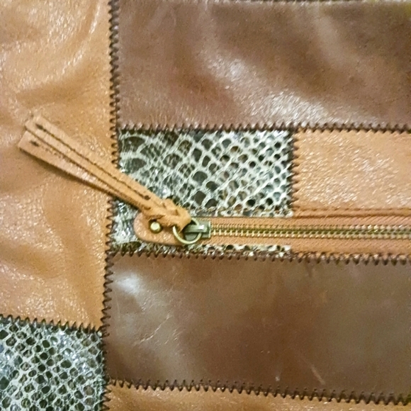 The SAK Genuine Leather Patchwork Hobo Purse - Picture 3 of 10